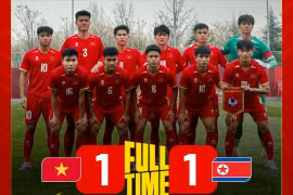 U23 Việt Nam hòa ấn tượng U23 Triều Tiên trong trận ra quân giải tứ hùng Trung Quốc
