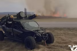 Ukraine tung 'thợ săn' UAV cải tiến từ xe địa hình mang tên lửa Hellfire