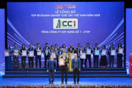 CC1 vào top 50 doanh nghiệp xuất sắc Việt Nam 2025, khẳng định vị thế của nhà thầu xây dựng uy tín hàng đầu