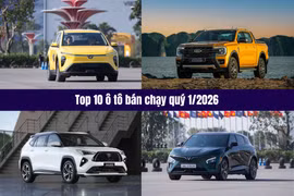 Top 10 ô tô bán chạy nhất quý 1/2026: Chặng đường khó cho xe xăng, dầu