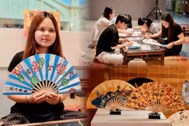 Giới trẻ thỏa sức sáng tạo với quạt giấy Chàng Sơn