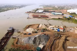 Hình ảnh nhếch nhác dọc hai bờ sông Ninh Cơ, sông Đáy
