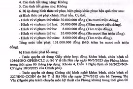 Hà Nội xử phạt cả trăm triệu, tước giấy phép hành nghề với phòng khám tư nhân vi phạm chuyên môn