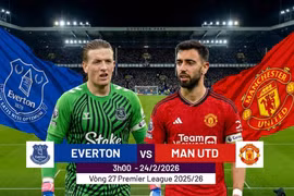 Everton vs MU (3h, 24/2): Link xem trực tiếp, nhận định dự đoán kết quả