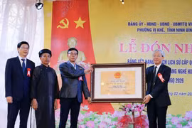 Ninh Bình: Đình Vị Khê đón nhận Bằng Di tích lịch sử quốc gia