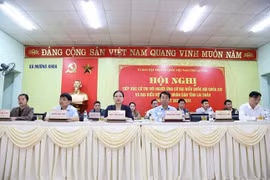 Bà Hà Thị Nga tiếp xúc cử tri tại xã Mường Khoa, tỉnh Lai Châu