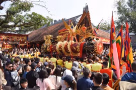 Biển người dự lễ rước pháo Đồng Kỵ ngày mùng 4 Tết
