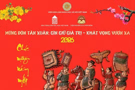 Bảo tàng Dân tộc học dựng nêu, tái hiện không gian Tết Việt