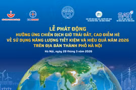 Hà Nội hưởng ứng Chiến dịch Giờ Trái đất và phát động cao điểm hè về sử dụng năng lượng tiết kiệm và hiệu quả năm 2026