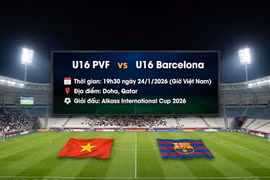 Link xem trực tiếp U16 PVF vs U16 Barcelona (19h30, 24/1) cập nhật mới nhất