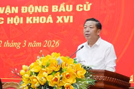 Bộ trưởng Bộ Xây dựng Trần Hồng Minh và các ứng viên đại biểu Quốc hội tiếp xúc cử tri tại Cao Bằng