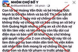 Thực hư việc 2 cháu bé mầm non bị bắt cóc nhiều ngày ở Quảng Ngãi