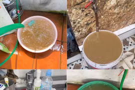 Hà Nội: Người dân bức xúc vì nước sạch vàng đục như nước sông