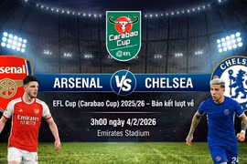 Arsenal vs Chelsea (3h, 4/2): Xem dự đoán nhận định bán kết EFL Cup