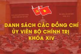 Danh sách các đồng chí Ủy viên Bộ Chính trị khóa XIV
