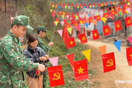 Bộ đội Biên phòng Cao Bằng cùng Nhân dân vùng biên hướng tới ngày bầu cử