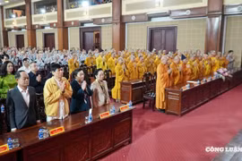 Học viện Phật giáo Việt Nam cầu nguyện quốc thái dân an, chào mừng bầu cử đại biểu Quốc hội, HĐND