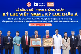 Bệnh viện Tâm Anh lập kỷ lục châu Á về phẫu thuật não bằng Robot AI duy nhất Việt Nam