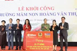 Lạng Sơn: Khởi công Trường mầm non Hoàng Văn Thụ với tổng nguồn vốn xã hội hóa 25 tỷ đồng