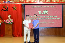 Điều động, bổ nhiệm ông Nguyễn Tiến Dũng làm Viện trưởng VKSND tỉnh Thanh Hóa
