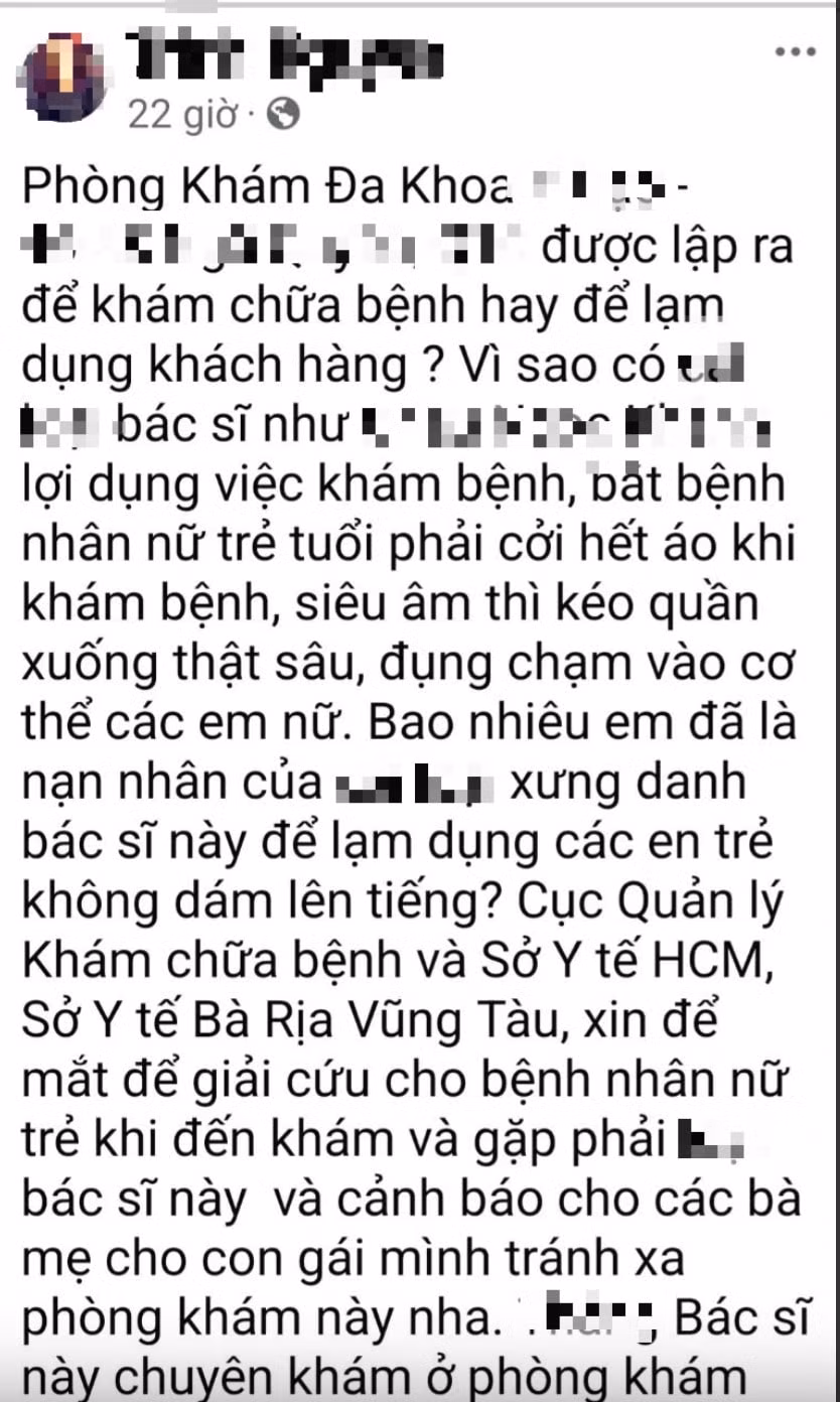 tp hcm so y te kiem tra sau khi co thong tin tren facebook phat hien bac si phong kham da khoa y dao khong dang ky hanh nghe kham chua benh hinh 1