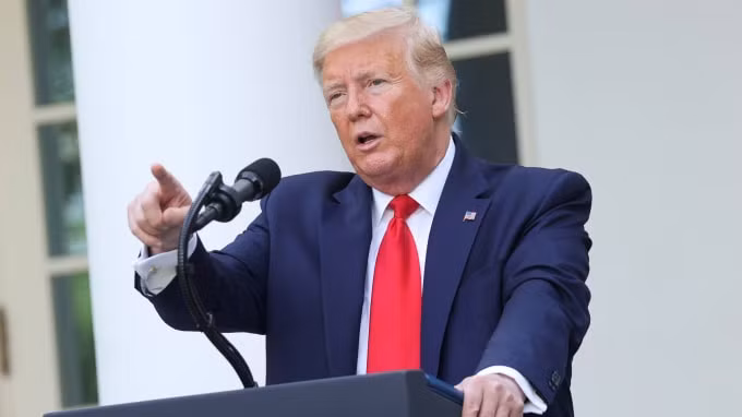 Tổng thống Donald Trump cho biết sẽ công bố phản ứng của Mỹ đối với vấn đề Hong Kong vào cuối tuần này - Ảnh: Reuters