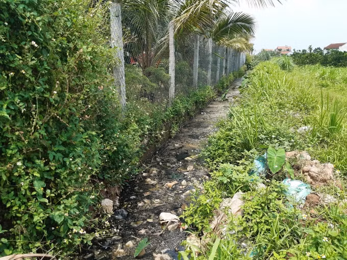 Nước thải đen ngòm, hôi thối tại điểm công nghiệp An Phát (Dương Liễu – Hoài Đức).