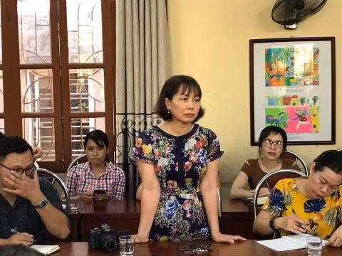 Cô Lê Thị Kim Lan giáo viên chủ nhiệm lớp 1A1 của học sinh Mai Tuấn T. T (ảnh nguồn internet).