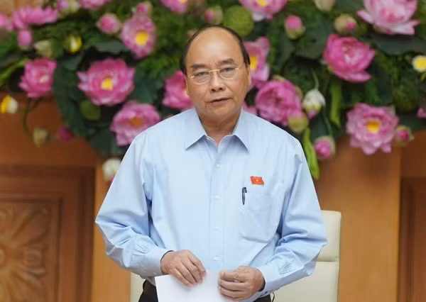 Thủ tướng Nguyễn Xuân Phúc phát biểu tại cuộc họp. Ảnh: VGP