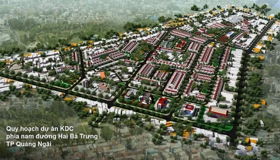 Dự án Khu dân cư phía Nam đường Hai Bà Trưng, TP. Quảng Ngãi (giai đoạn 1).