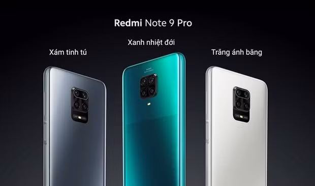 Redmi Note 9 Pro có 3 tuỳ chọn màu sắc.