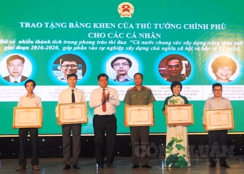Bằng khen của Thủ tướng Chính phủ cho một số cá nhân tiêu biểu.