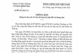 Thi hành kỷ luật Giám đốc Đài Phát thanh và Truyền hình Sóc Trăng