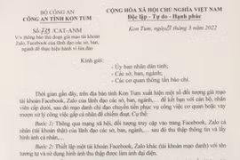Kon Tum: Giả Facebook, Zalo lãnh đạo tỉnh để lừa đảo, chuyển tiền