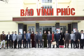 Chủ tịch Hội Nhà báo Việt Nam Lê Quốc Minh thăm, làm việc với Báo Vĩnh Phúc