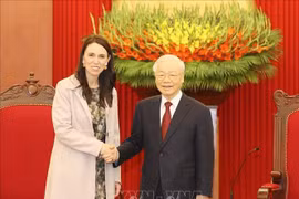 Tổng Bí thư Nguyễn Phú Trọng tiếp Thủ tướng New Zealand Jacinda Ardern
