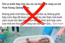Bức ảnh "con chuột núi" trong bữa ăn của học sinh Nam Giang là chưa đúng sự thật