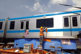 Tăng cường tối đa an ninh depot Long Bình sau vụ tàu metro bị vẽ bẩn
