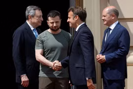 Các nhà lãnh đạo Đức, Pháp và Ý thể hiện sự ủng hộ Ukraine khi đến thăm Kiev