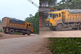 Phú Bình (Thái Nguyên): Xe có dấu hiệu quá khổ, quá tải vẫn ngang nhiên hoạt động sau thời gian ra quân xử lý