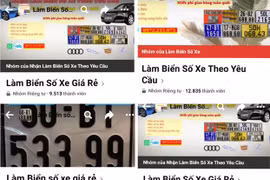 Biển số xe giả, thiết bị lật biển số dễ mua “như rau” trên mạng xã hội