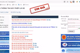 Xử lý theo quy định pháp luật 3 website giả mạo trang thông tin điện tử Giấy phép lái xe
