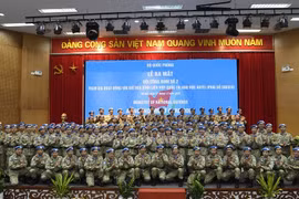 Lễ ra mắt Đội Công binh số 2 tham gia gìn giữ hòa bình Liên hợp quốc