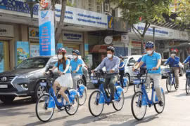 Hà Nội: “Chốt” gần 200 điểm cho thuê xe đạp công cộng