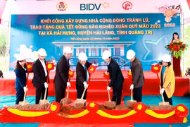 BIDV khởi công nhà cộng đồng tránh lũ và tặng quà tết cho người dân nghèo tỉnh Quảng Trị
