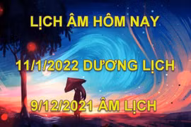 Lịch âm hôm nay: Xem tốt xấu ngày 11/1/2022 tức 9/12/2021 âm lịch