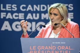 Bầu cử Pháp: Ứng viên cực hữu Le Pen đang bám sát ông Macron