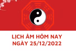 Lịch âm hôm nay: Xem tốt xấu 25/12/2022, tức 3/12/2022 âm lịch