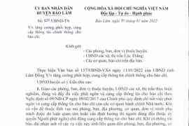 Huyện Bảo Lâm (tỉnh Lâm Đồng) đề nghị nhà báo, phóng viên cần có văn bản khi gặp lãnh đạo huyện