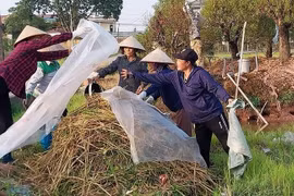 Điểm đặc biệt của mô hình điểm: “Phụ nữ tham gia xử lý rơm, rạ sau thu hoạch”